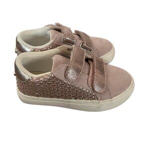 NWT Steve Madden Trowdy Pink Glitter Velcro Sneakers-Size 9